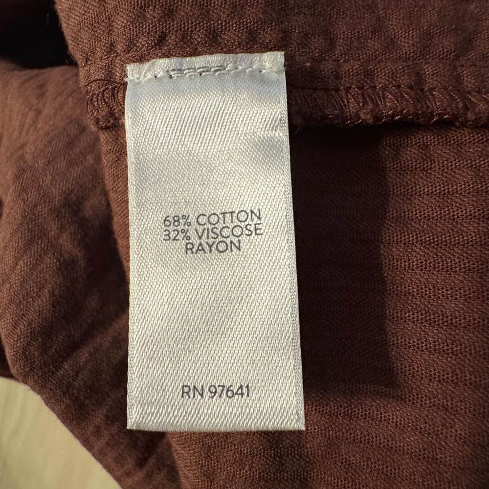 J. JILL Corduroy tunic shirt Dress Brown Long Sleeve Shift Retro pockets S - Picture 7 of 9